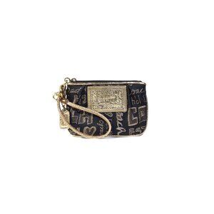 Vintage Coach Y2K Poppy Graffiti With Gold Leather and Hang Tag